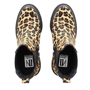 Carl Scarpa Wild Leopard Print Chunky Heel Ankle Boots
